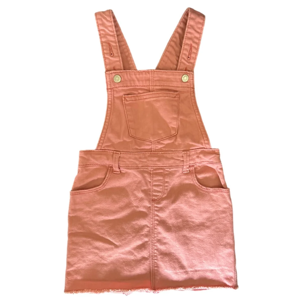 Old Navy Pink Denim Overall Dress skirt 4T
